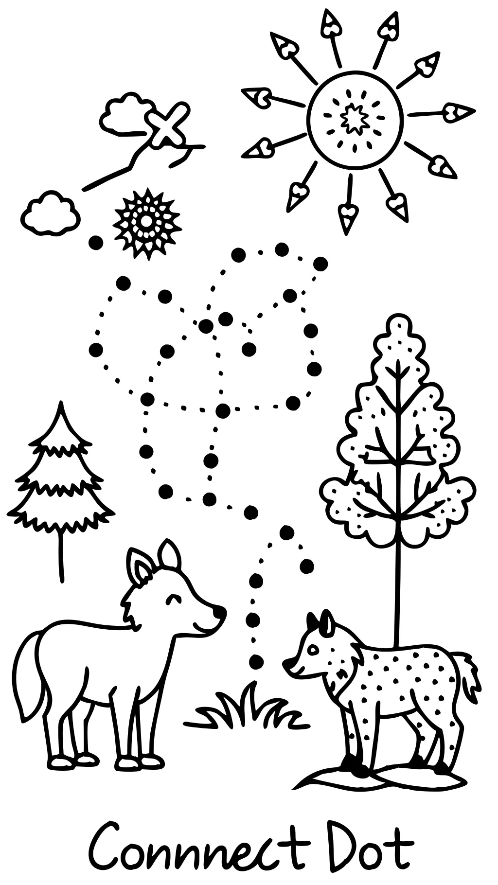 connect the dot coloring pages